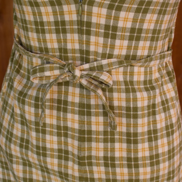 John Galt 100% Cotton Plaid Flannel 90's Style Mini Dress - Picture 13 of 17